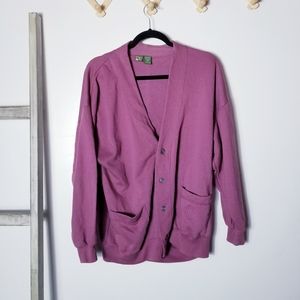 OUTBACK RED DARK MAUVE PURPLE CARIDGAN SWEATER SIZE MEDIUM